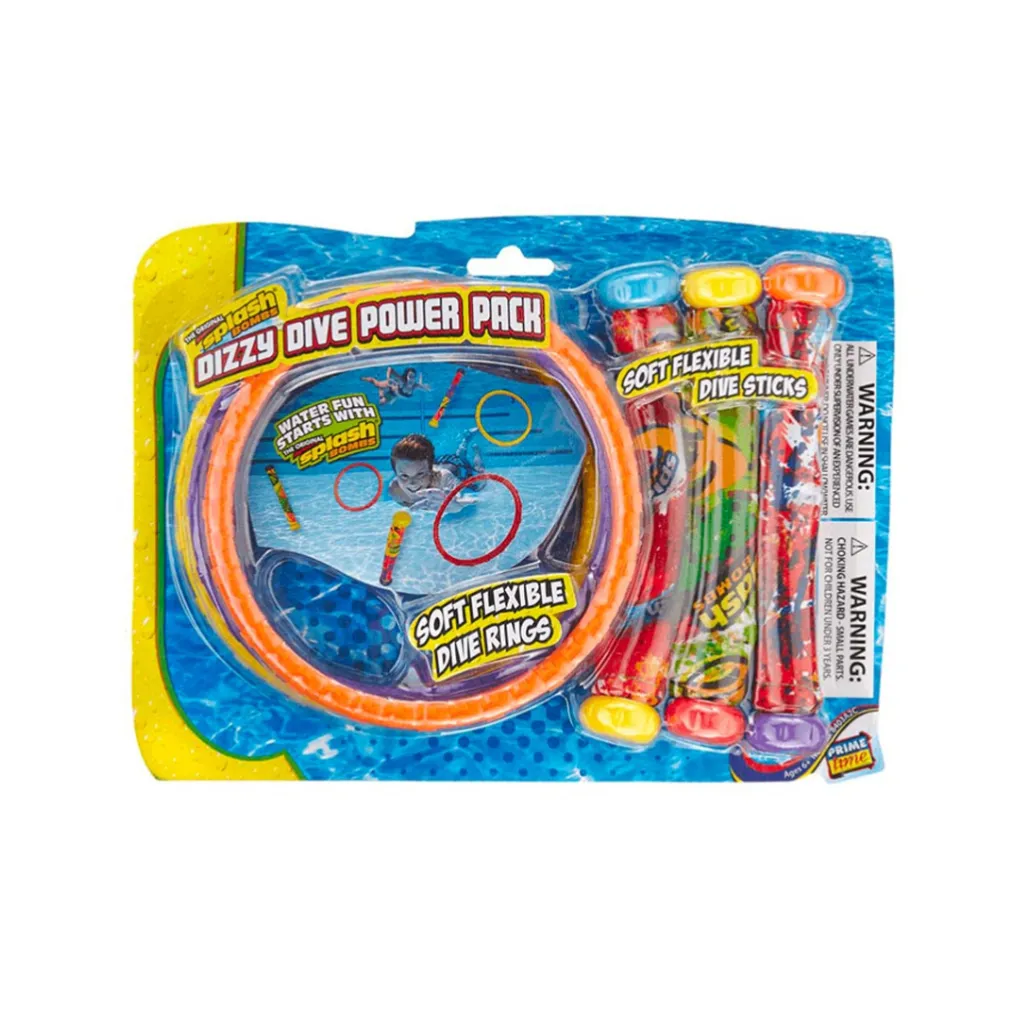 DIZZY DIVE POWER PACK - 3 DIVE RINGS & 3 DIVE STICKS